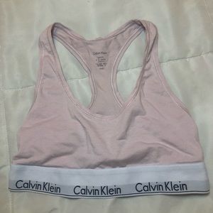 Baby pink Calvin Klein bralette!